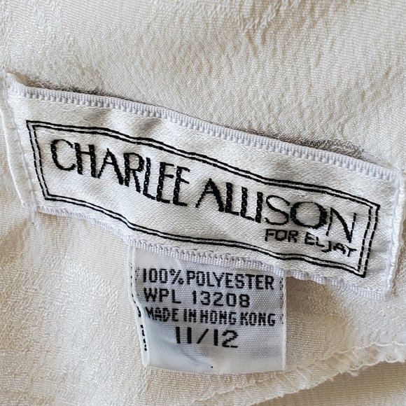 Vintage Charlee Allison Career Secretary Dress Women's M Pockets Shoulder Pads - Picture 3 of 12